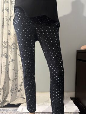 LOFT Black and White  Polka Dots pants